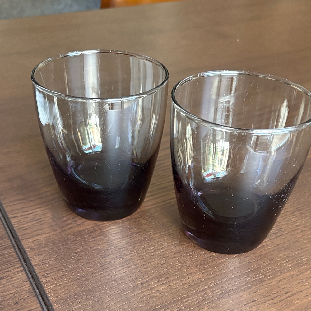 LAST CALL! LIBBEY - Smoked Glass Rocks glasses - Set of 2